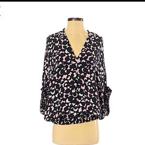 Diane Von Furstenberg 3/4 Sleeve Silk Top Size P